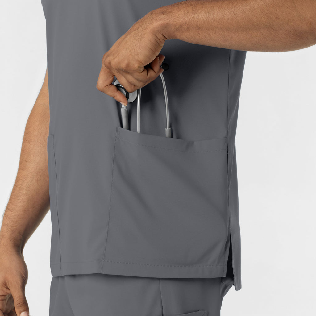 Boundless 6051 Unisex V-Neck Scrub Top Pewter