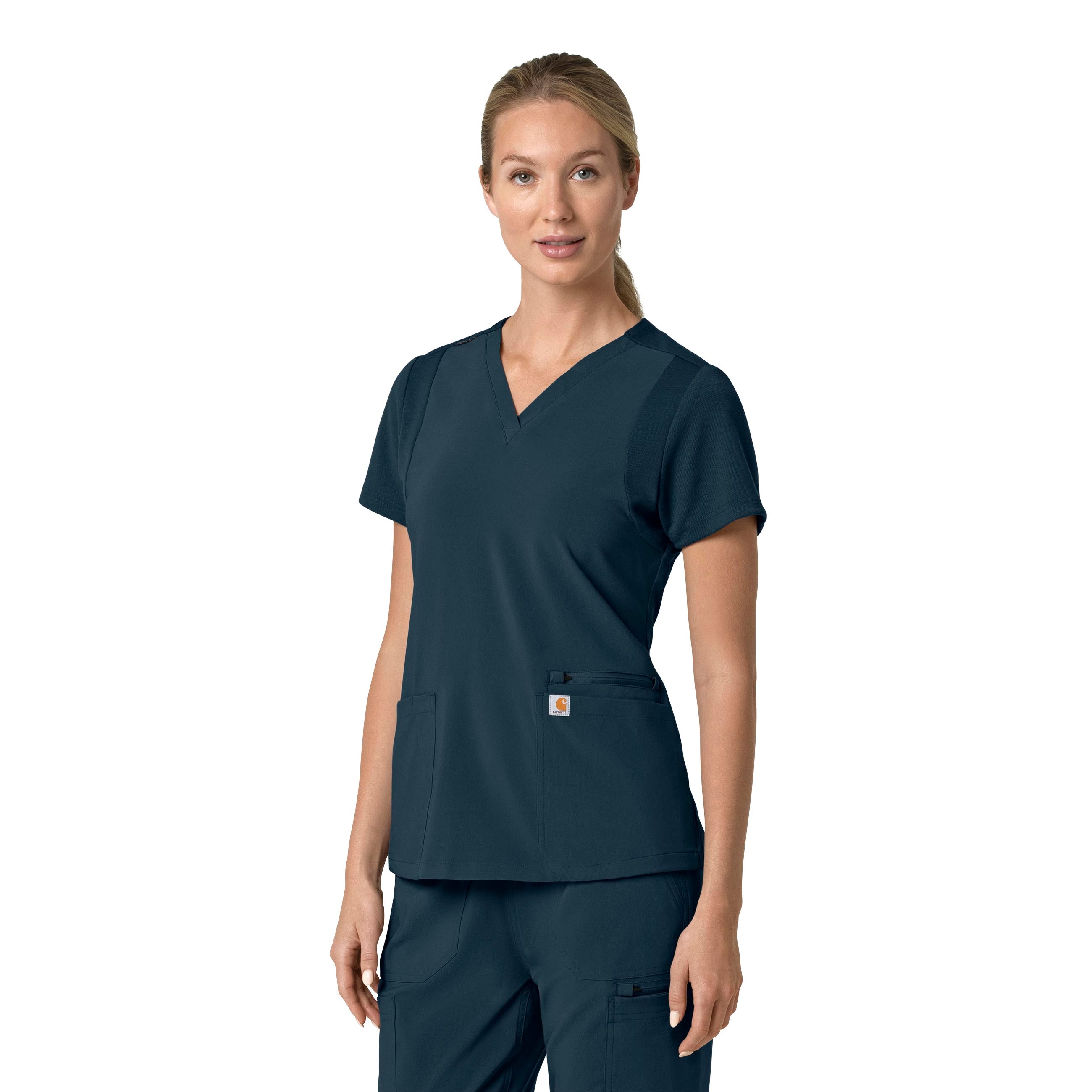 Force Cross-Flex C13210 Flex Panel V-Neck Scrub Top Navy