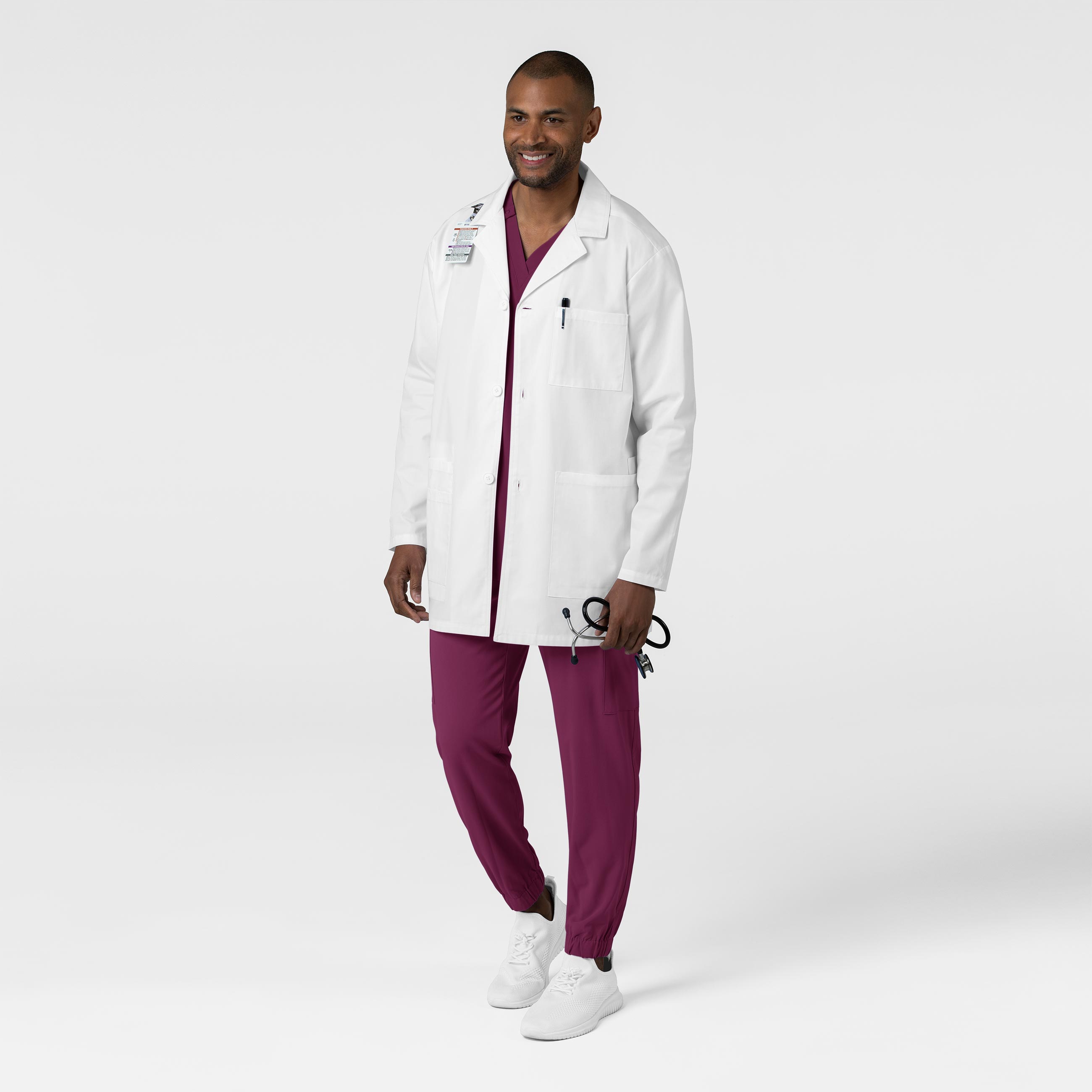 WonderLAB 7602 Unisex Iconic Lab Coat White