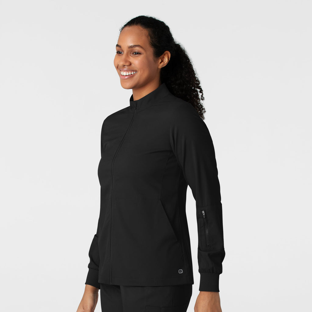 Boundless 8151 Warm Up Scrub Jacket Black