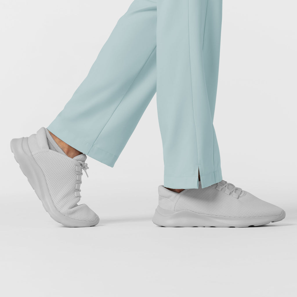 W123 5155 Flat Front Cargo Scrub Pants Sky Blue