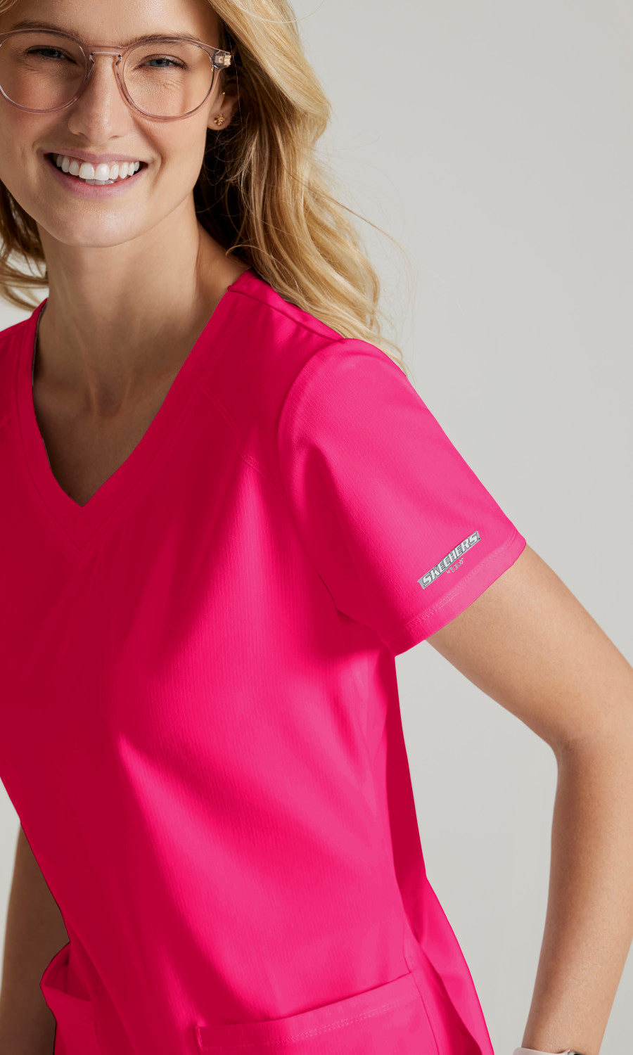 Skechers SK101 Breeze Scrub Top Vibrance Pink
