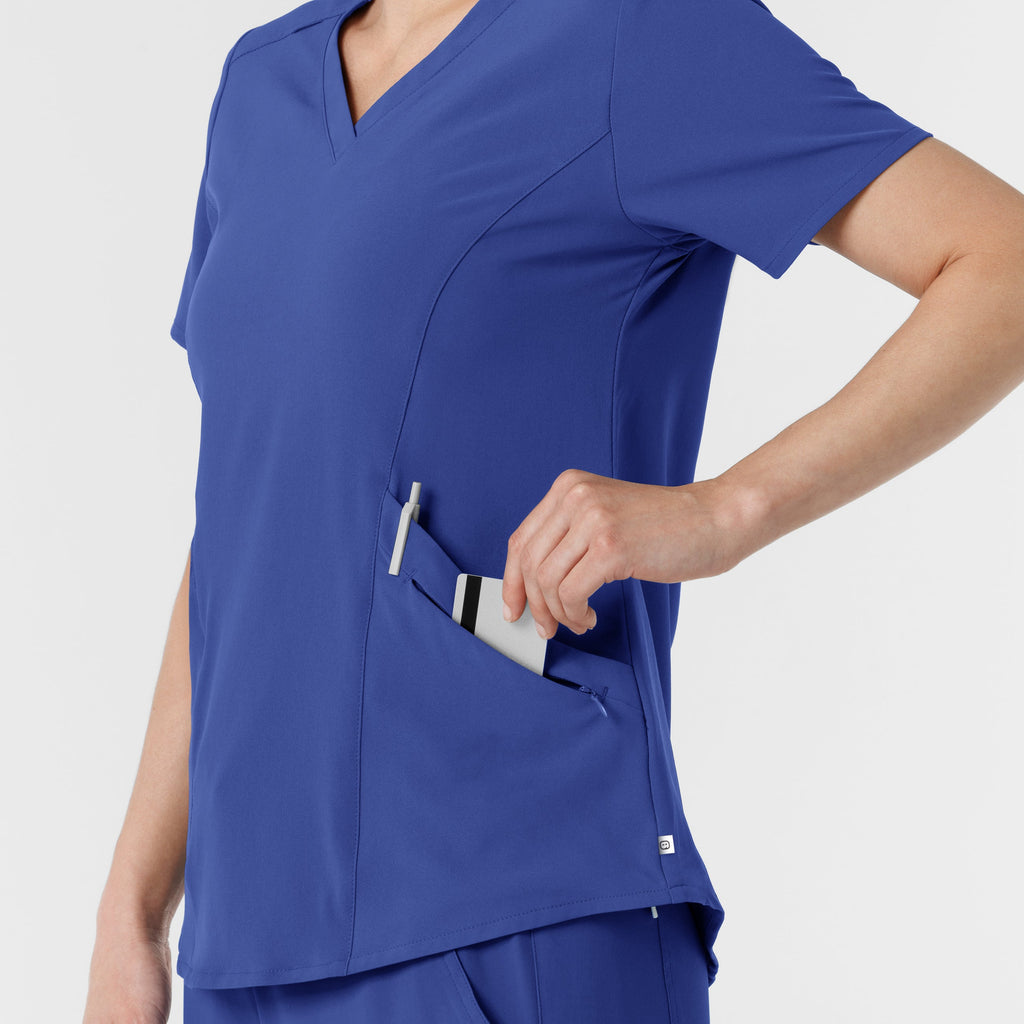 RENEW 6134 Women's V-Neck Scrub Top Galaxy Blue