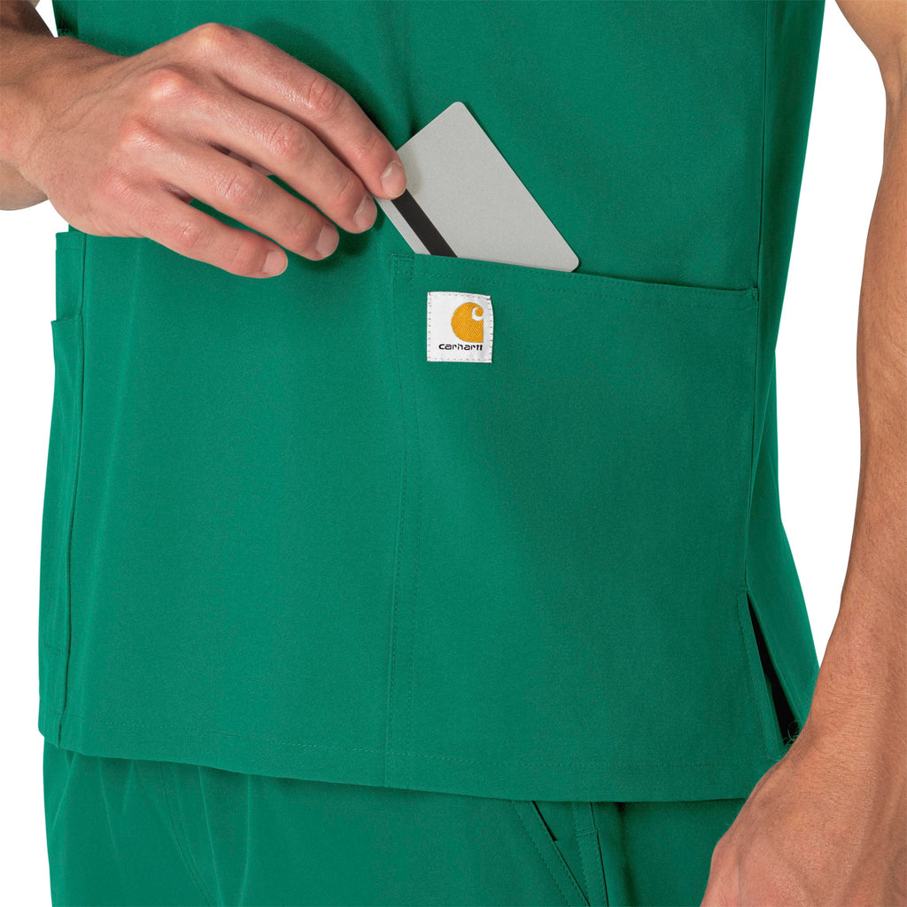 Force Essentials C15013 Unisex V-Neck 6-Pocket Scrub Top Hunter