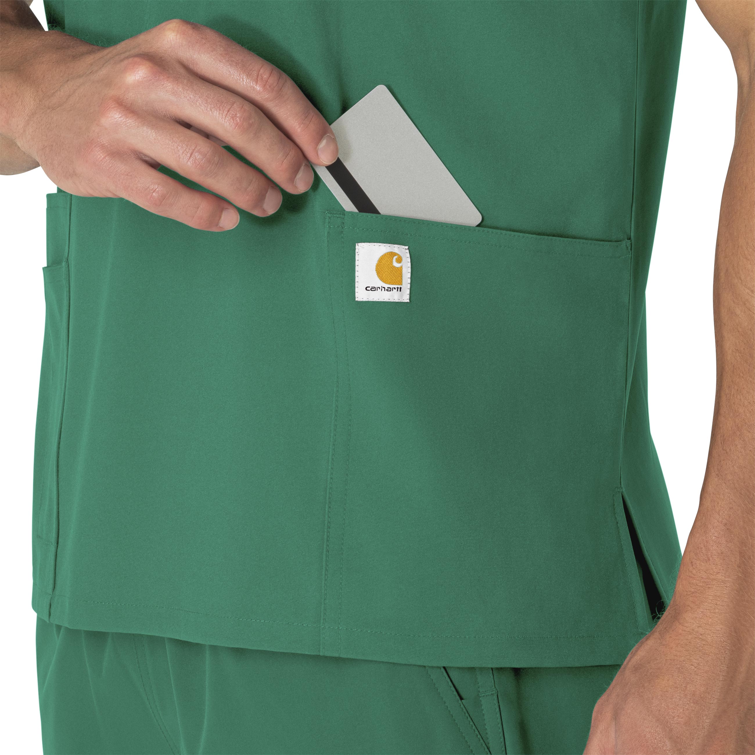 Force Essentials C15013 Unisex V-Neck 6-Pocket Scrub Top Hunter