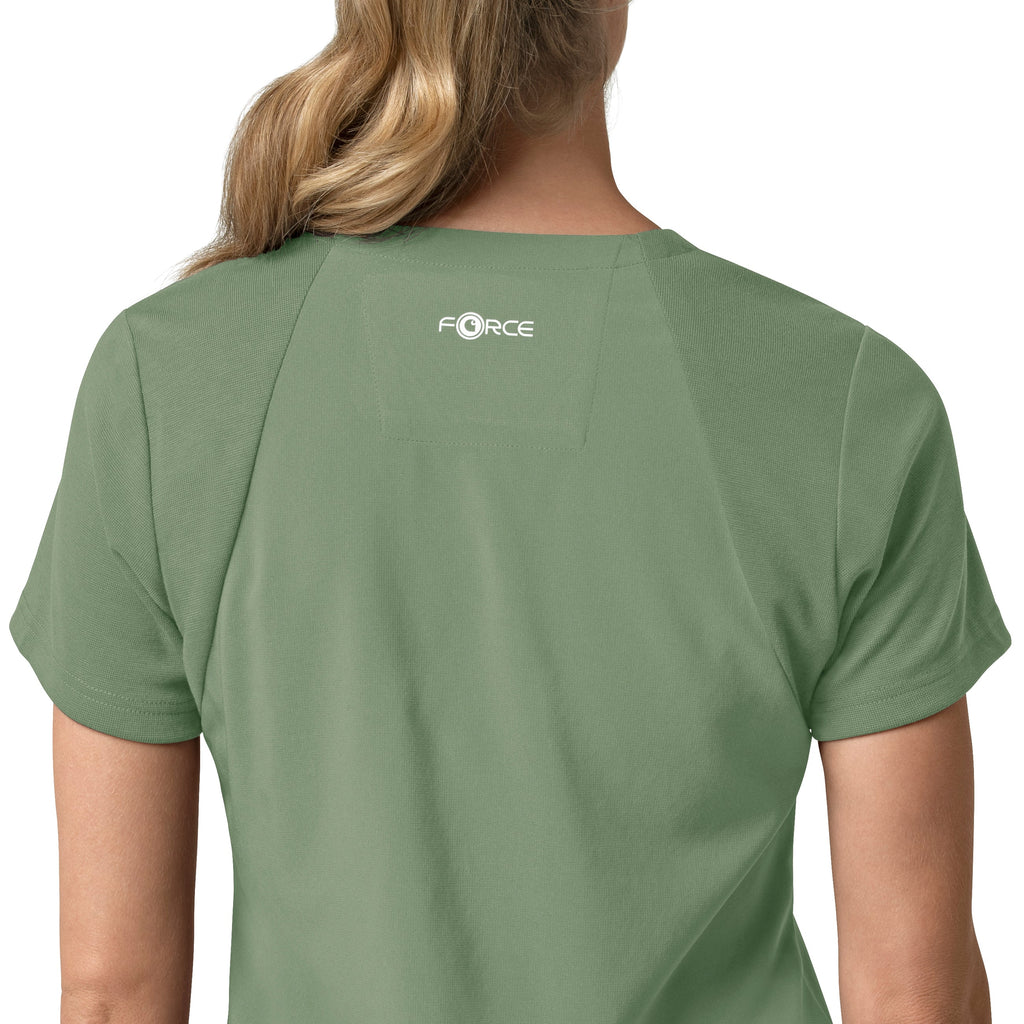 Force Cross-Flex C13210 Women's Flex Panel V-Neck Scrub Top Green Slate