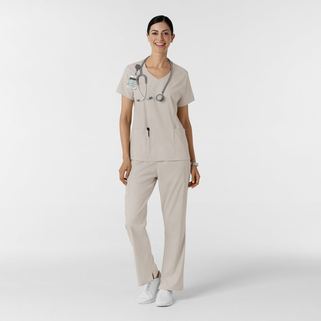 Boundless 6251 2-Pocket V-Neck Scrub Top Cloud