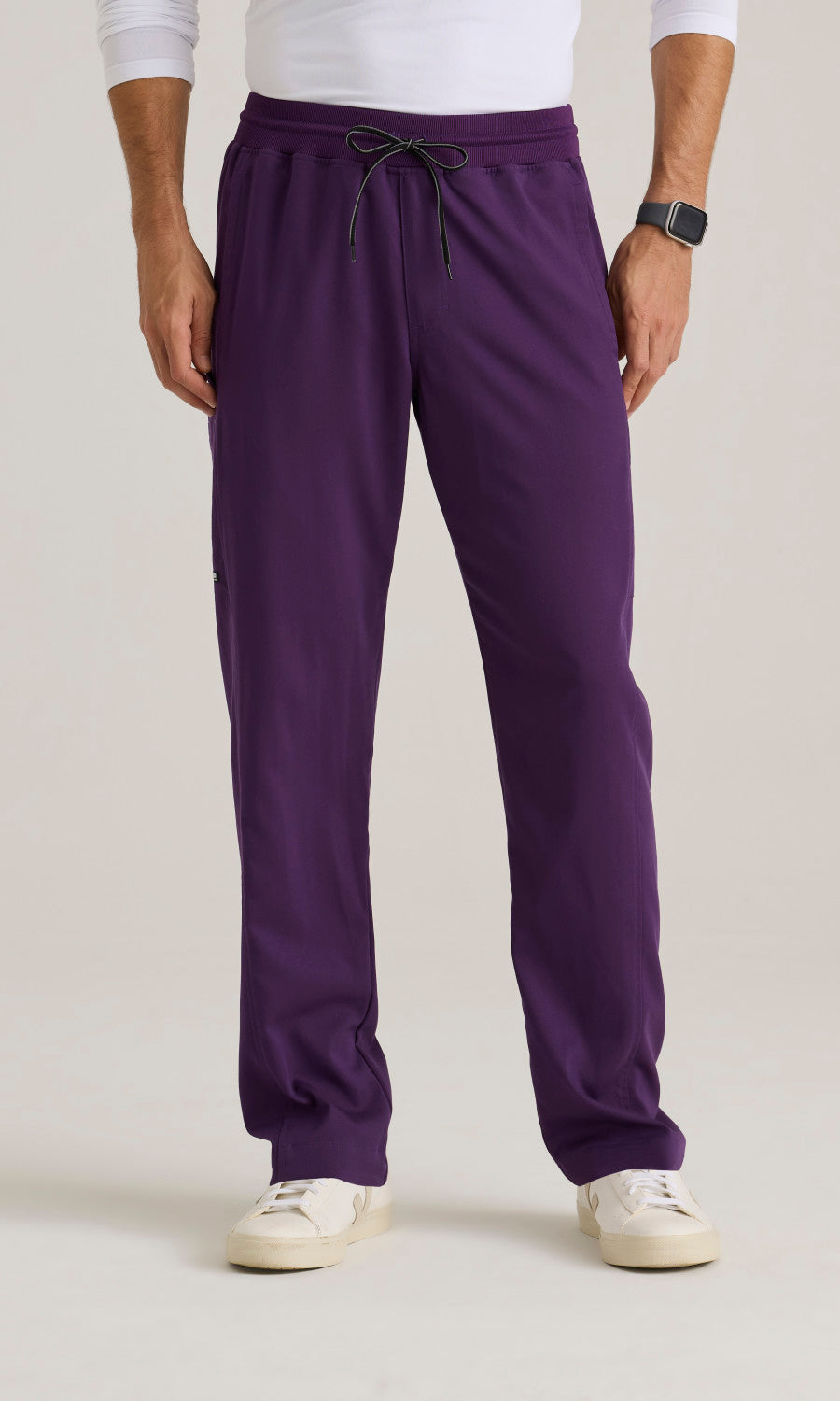 Grey's Anatomy Stretch GRSP617 Hudson Scrub Pants Eggplant