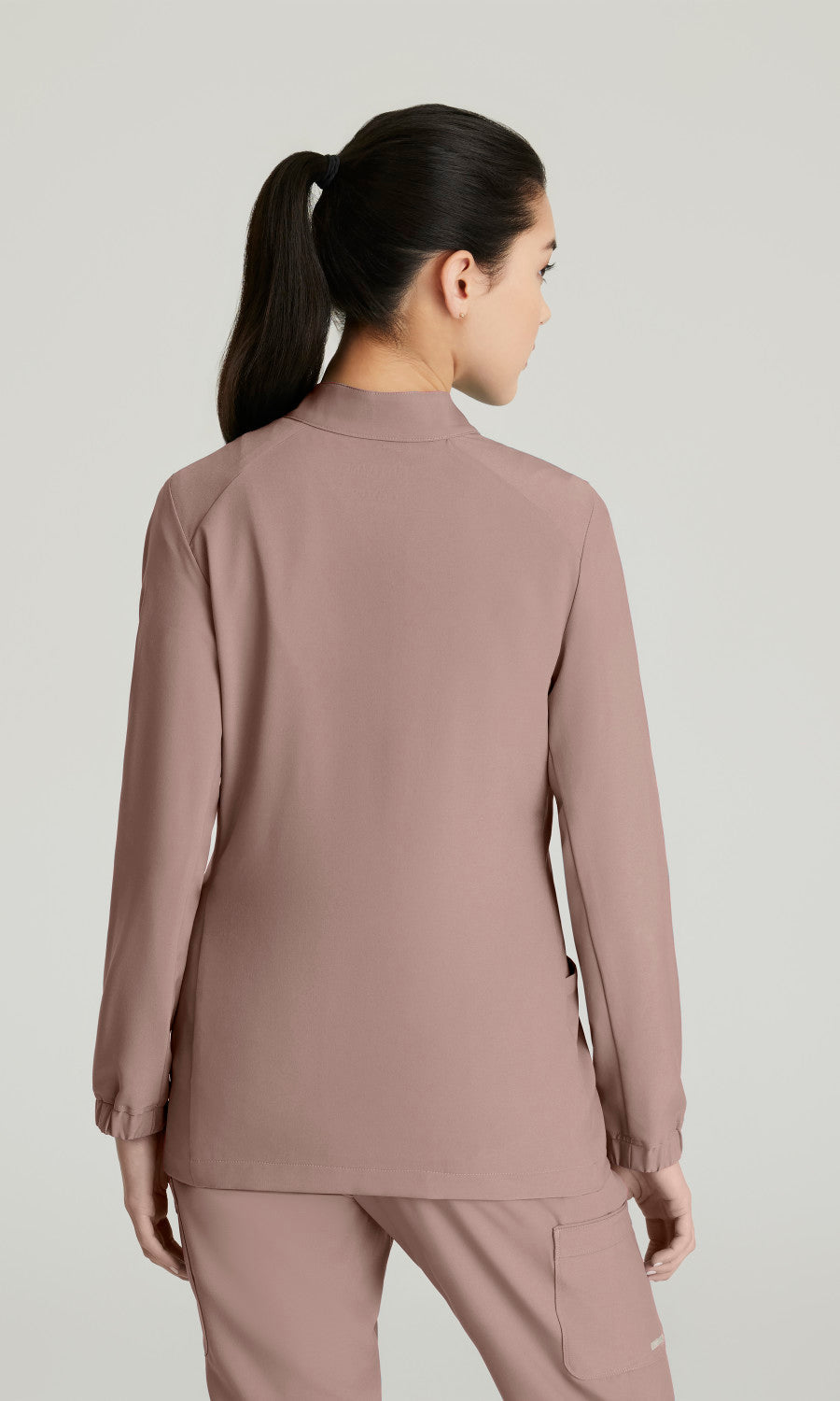 Grey's Anatomy Evolve GSSW886 Women's Virtue Warm-Up in Driftwood by Barco