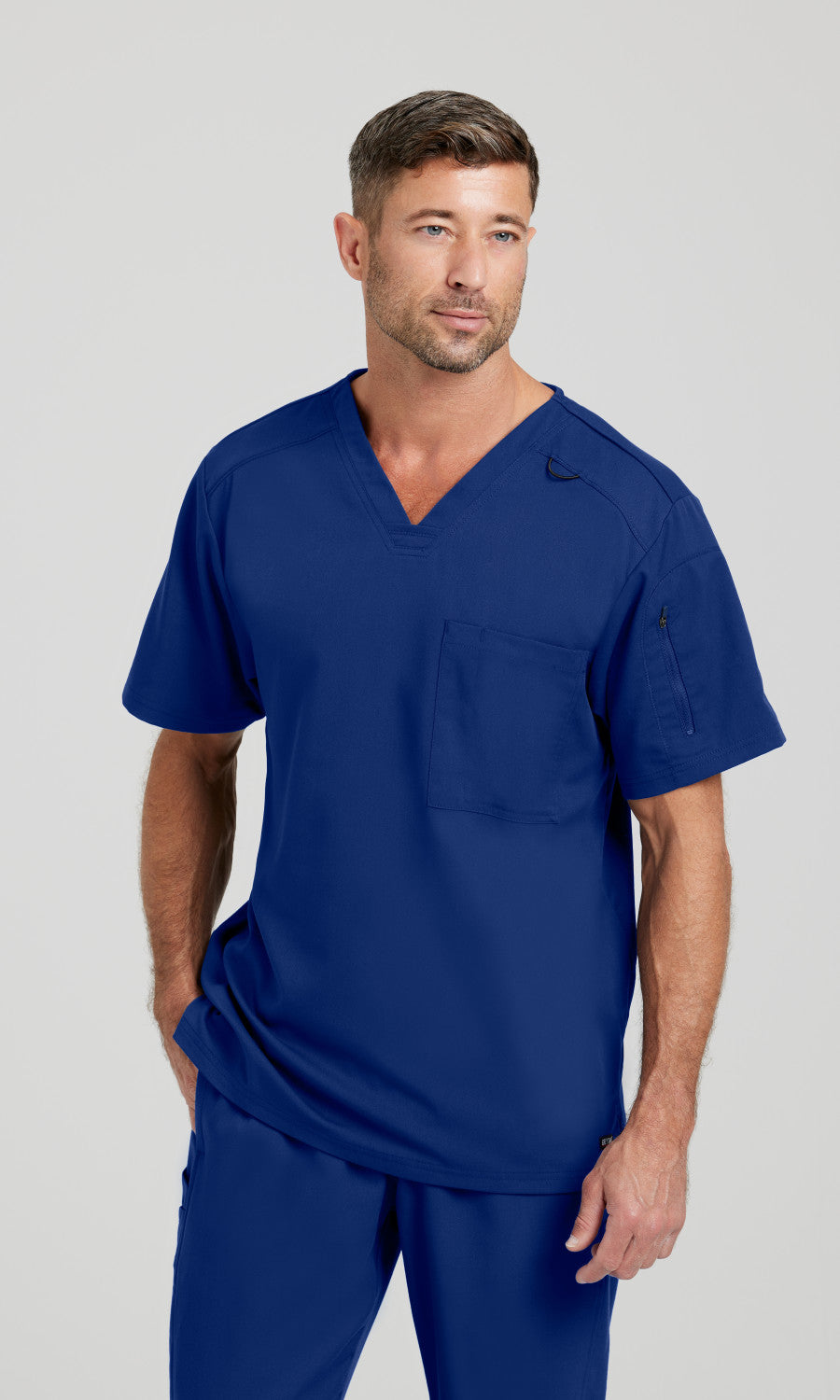 Grey's Anatomy Stretch GRST079 Murphy Scrub Top Indigo