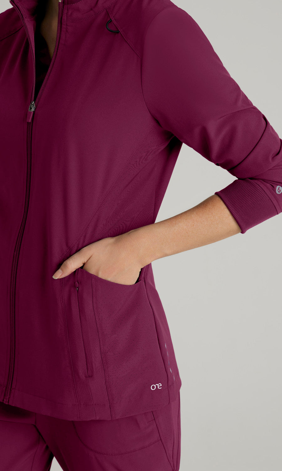 Barco One BOW894 Venture Scrub Jacket Wine