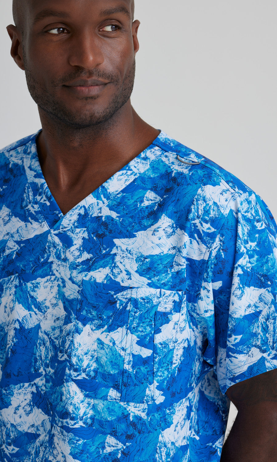 Skechers SKT175 Structure Print Scrub Top Arctic Landscape