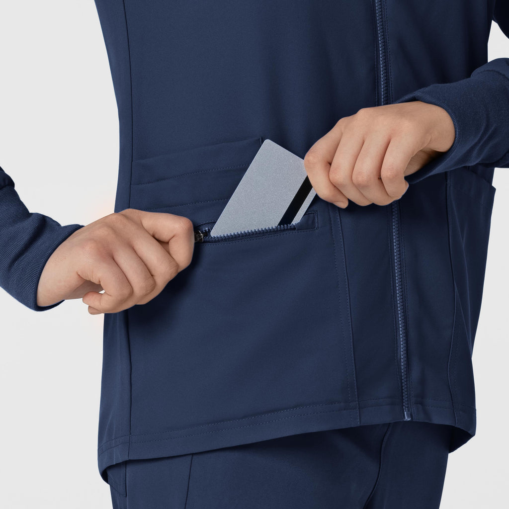 Thrive 8122 Flex-n-Reach Zip-Front Jacket Navy
