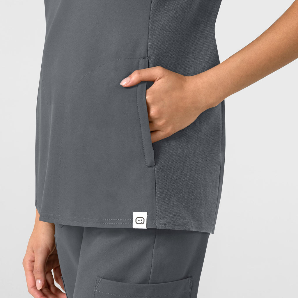 Thrive 6522 Flex-n-Reach V-Neck Scrub Top Pewter