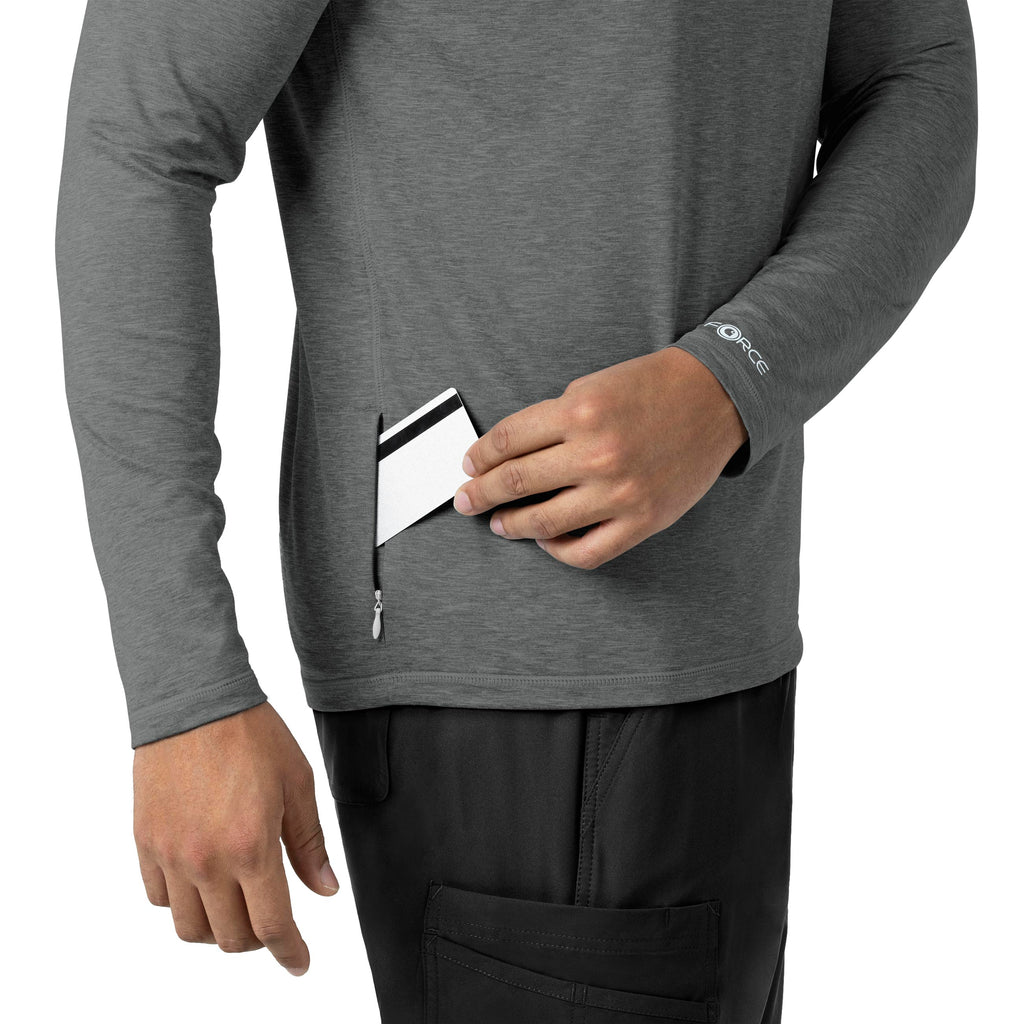 Force Sub-Scrubs C32009 Men's Performance Long Sleeve Tee Pewter Heather