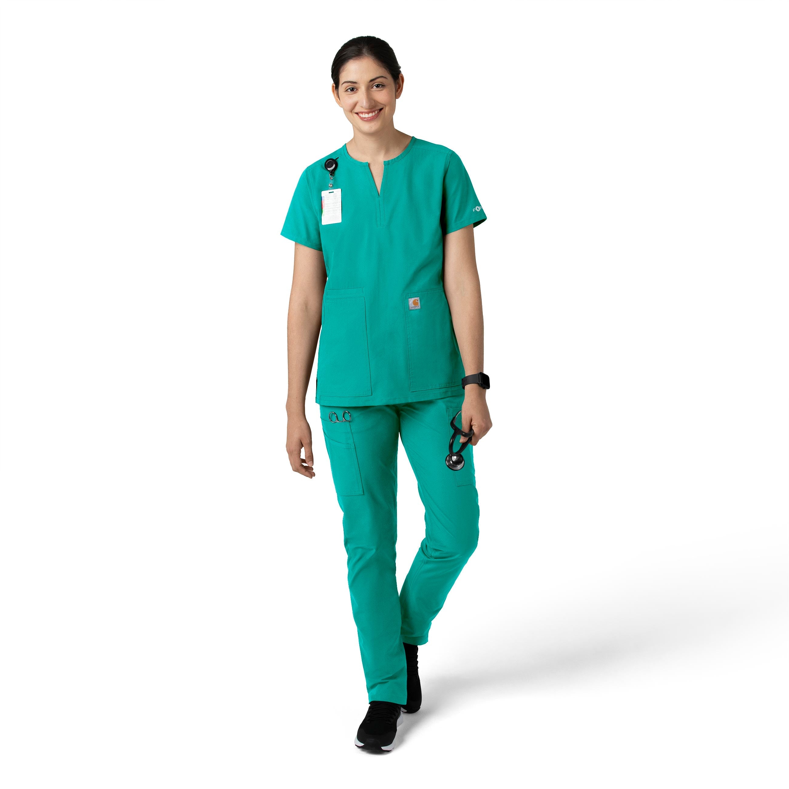Force Essentials C51213 Straight Leg Scrub Pants Teal Blue