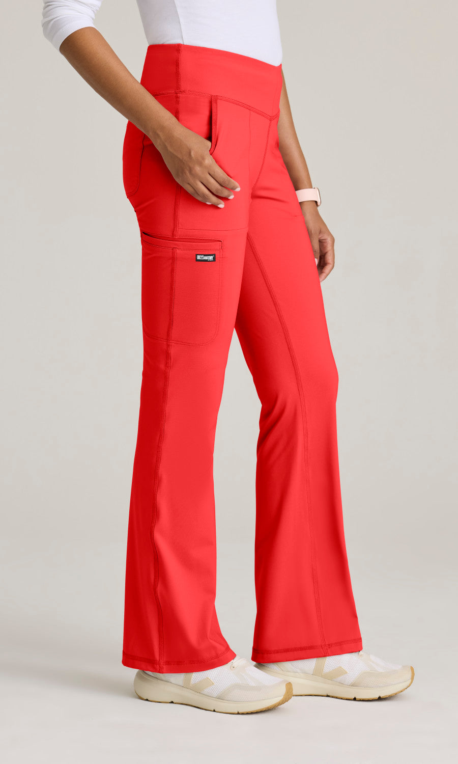 Grey's Anatomy Knits GRSP684 Swift Knit Scrub Pants Radiant Coral