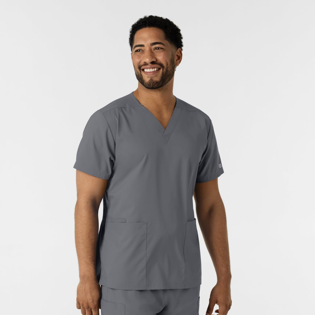 Boundless 6051 Unisex V-Neck Scrub Top Pewter