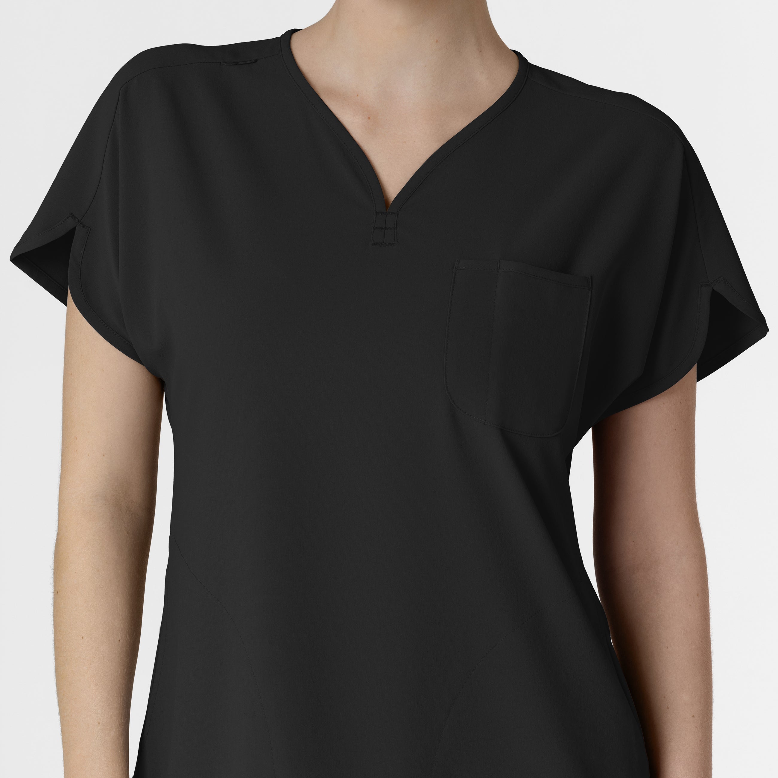 RENEW 6634 Dolman Scrub Top Black
