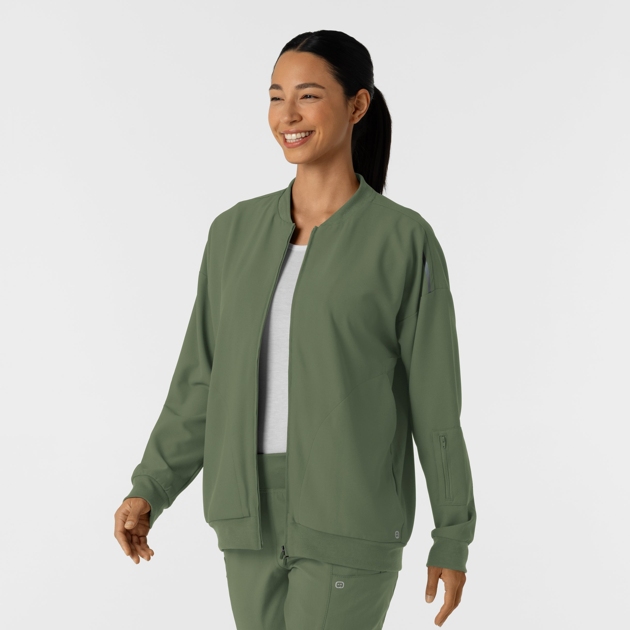 Layers 8066 Bomber Scrub Jacket Olive