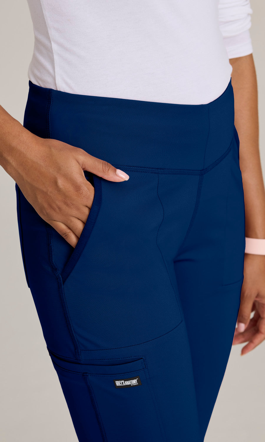 Grey's Anatomy Knits GRSP684 Swift Knit Scrub Pants Indigo