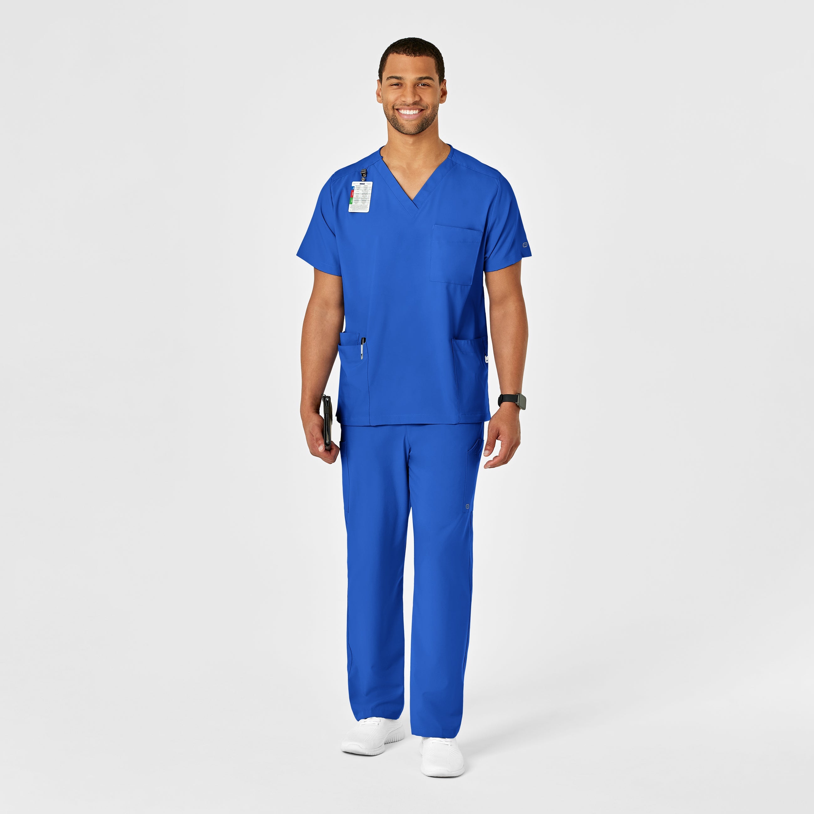 W123 5855 Unisex Multi-Cargo Scrub Pants Royal