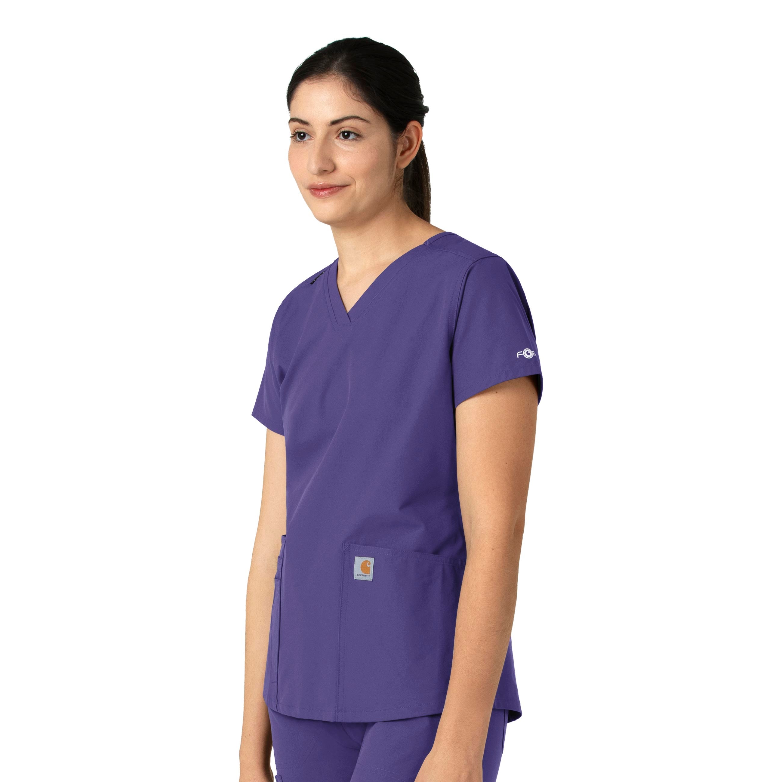 Force Essentials C12113 V-Neck Scrub Top Grape