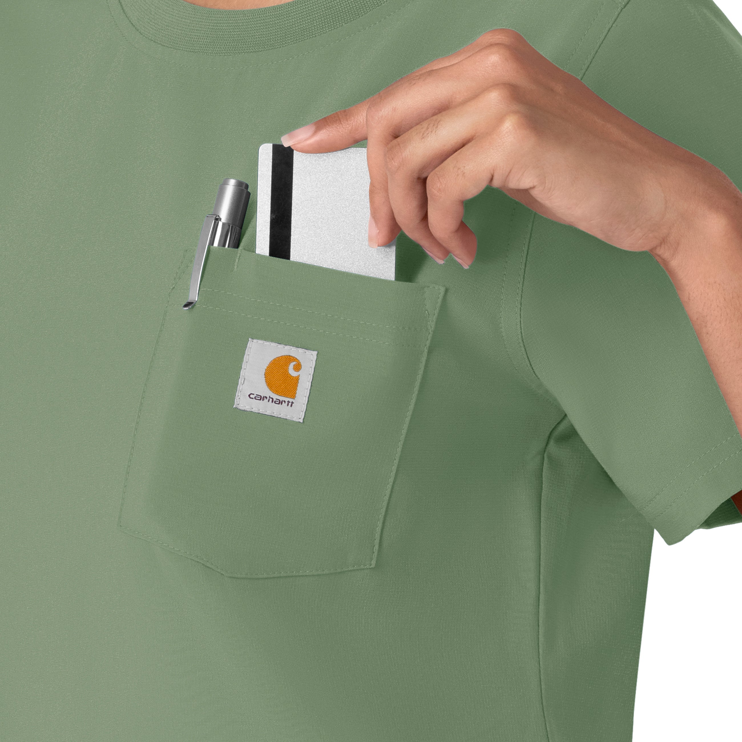 Force Cross-Flex C13510 Women's Crew Neck Scrub Top Green Slate