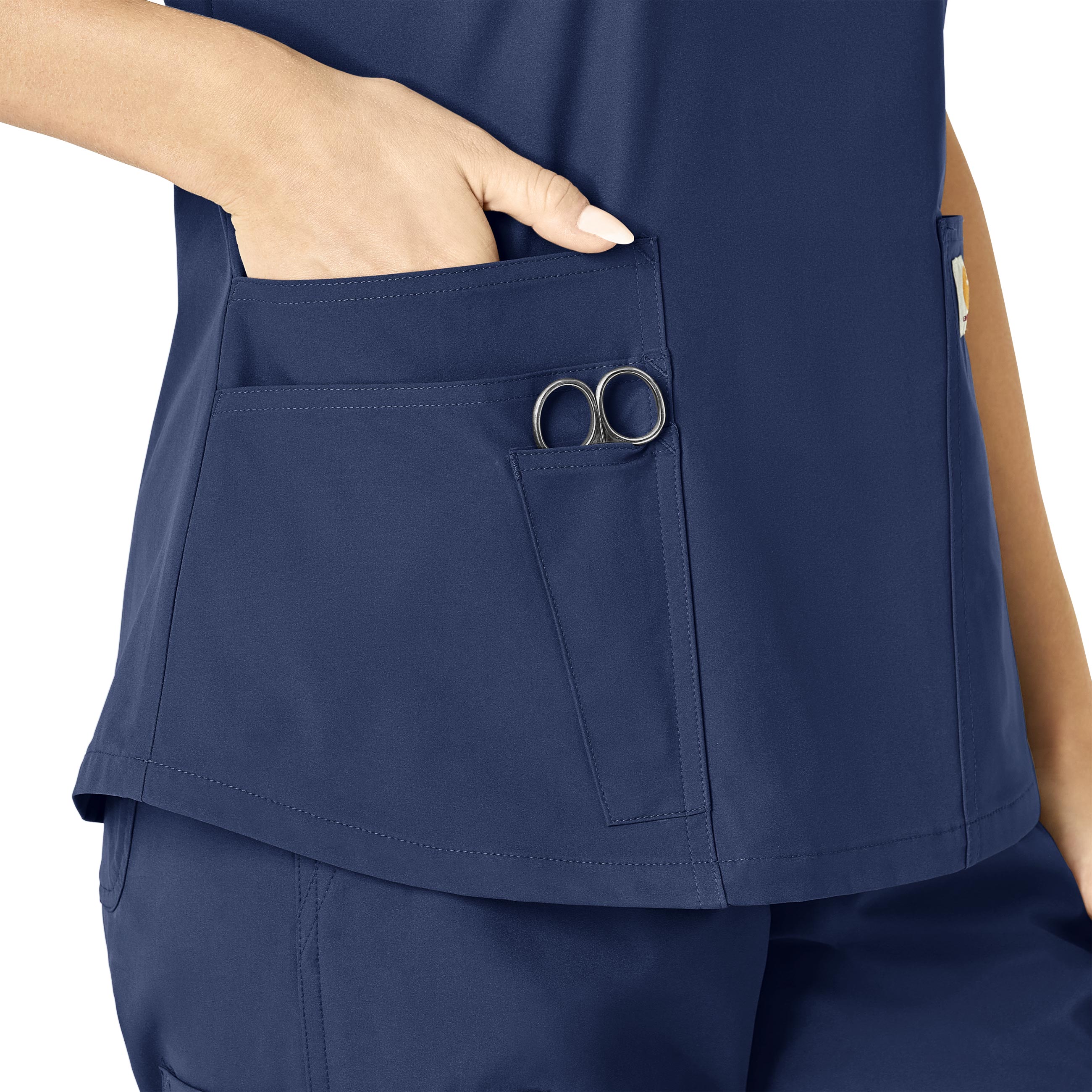 Force Essentials C12113 V-Neck Scrub Top Navy
