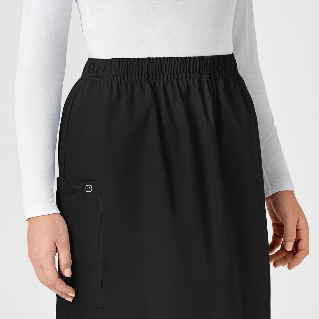 WonderWORK 701 Pull On Cargo Skirt Black