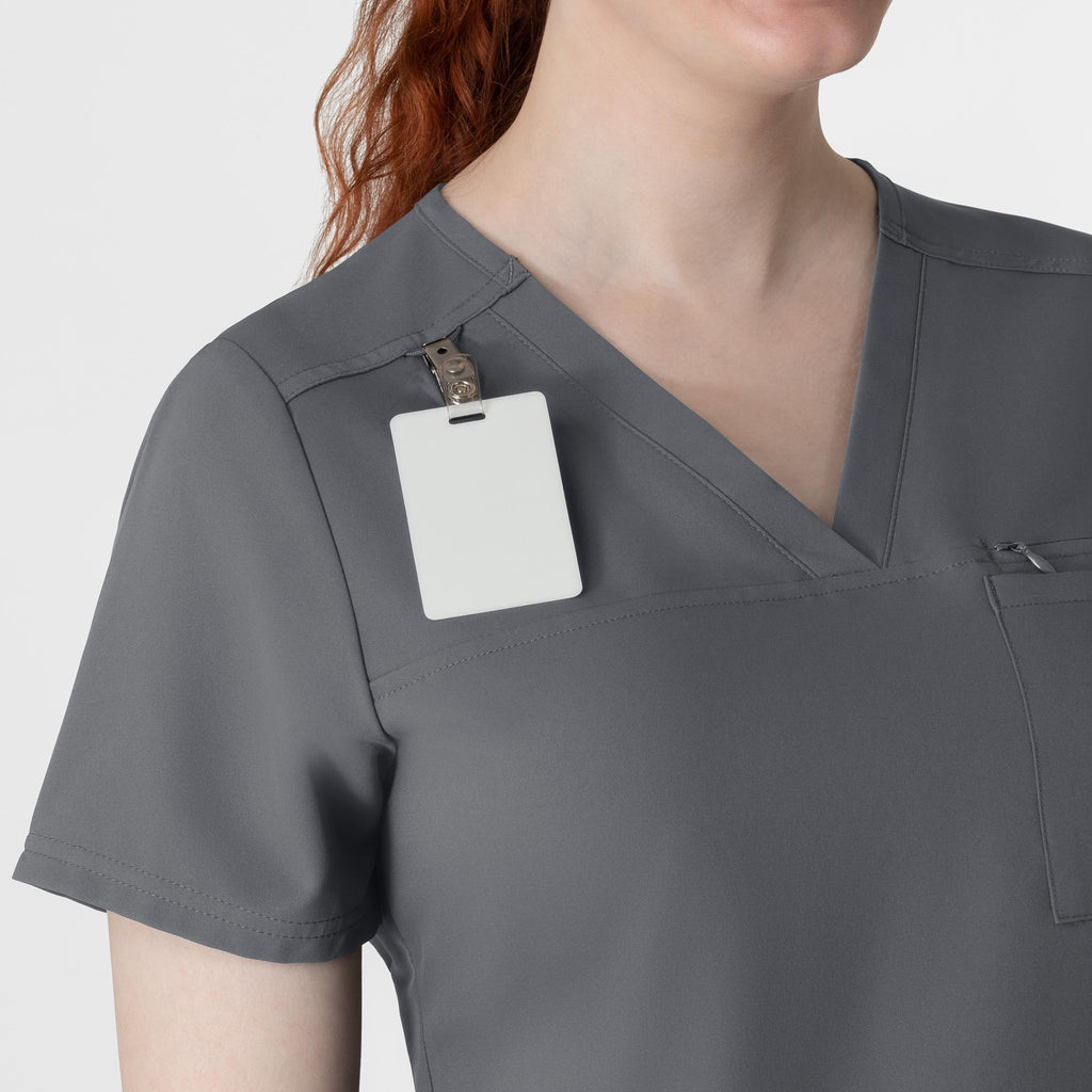 Thrive 6222 V-Neck Tuck-In Scrub Top Pewter