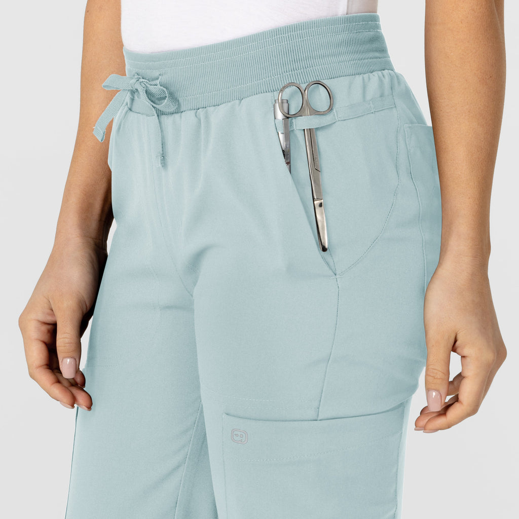 W123 5045 Flex-n-Reach Track Scrub Pants Sky Blue