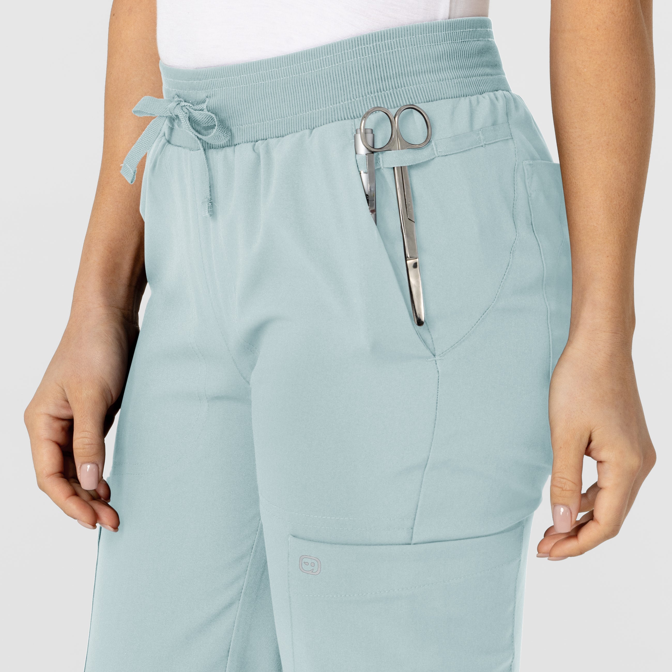 W123 5045 Flex-n-Reach Track Scrub Pants Sky Blue