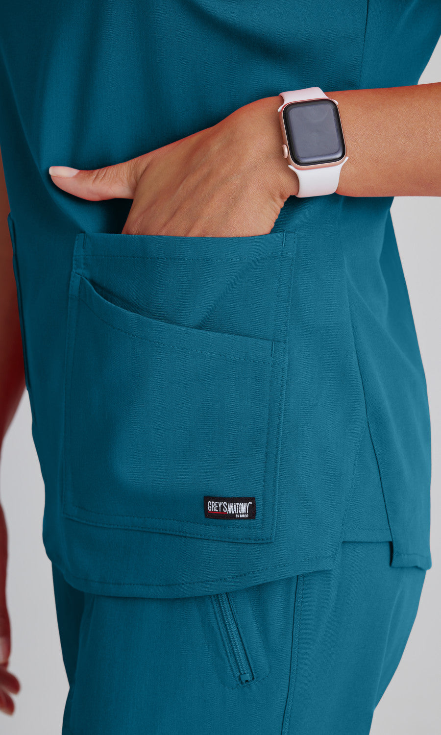 Grey's Anatomy Stretch GRST011 Emma Scrub Top Bahama