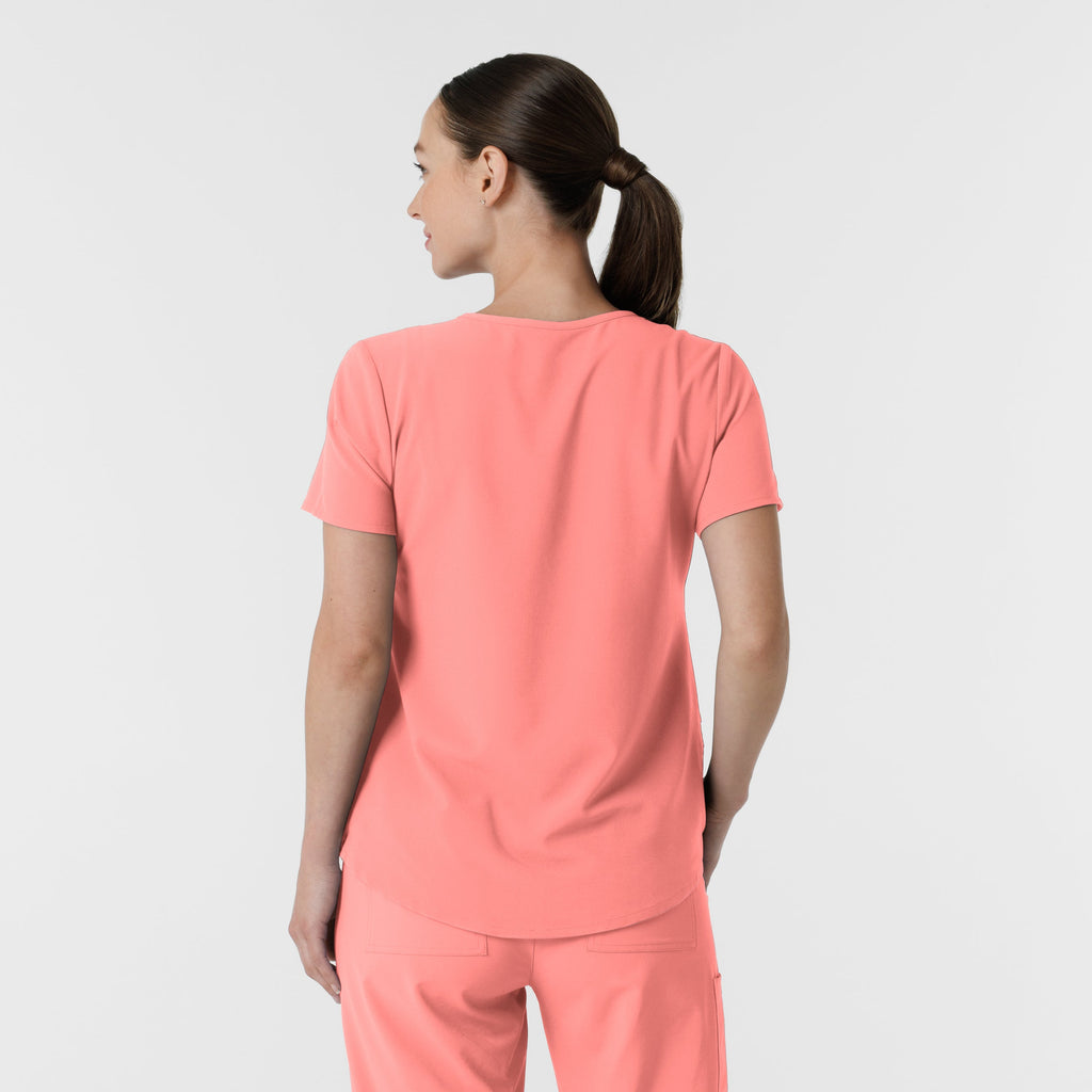 RENEW 6134 Women's V-Neck Scrub Top Paradise Pink