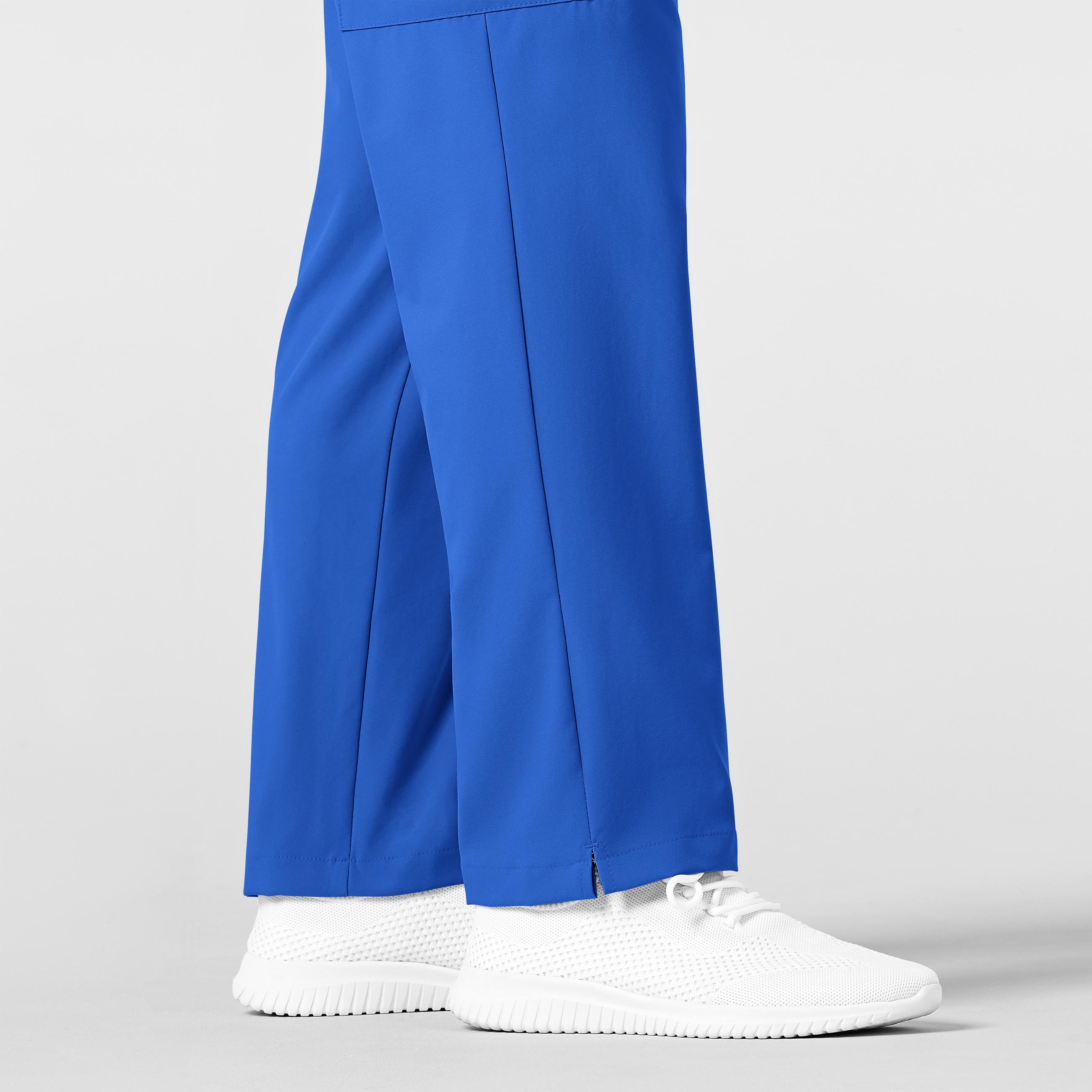 W123 5355 Men's Flat Front Cargo Scrub Pants Royal