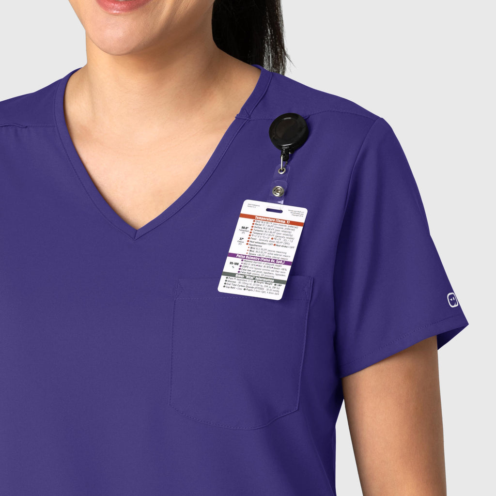 Boundless 6151 Tuck-In Scrub Top Grape