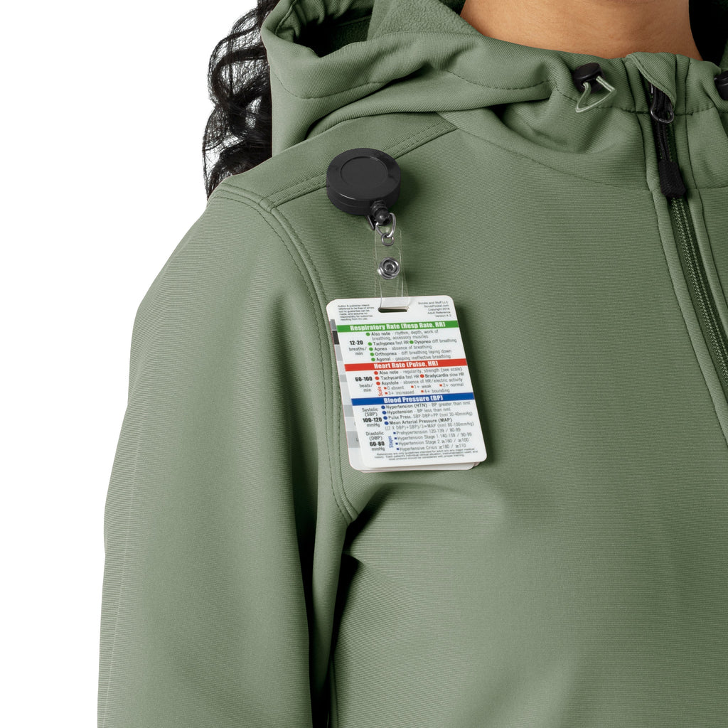 Layers C85023 Women's Bonded Fleece Hoodie Olive