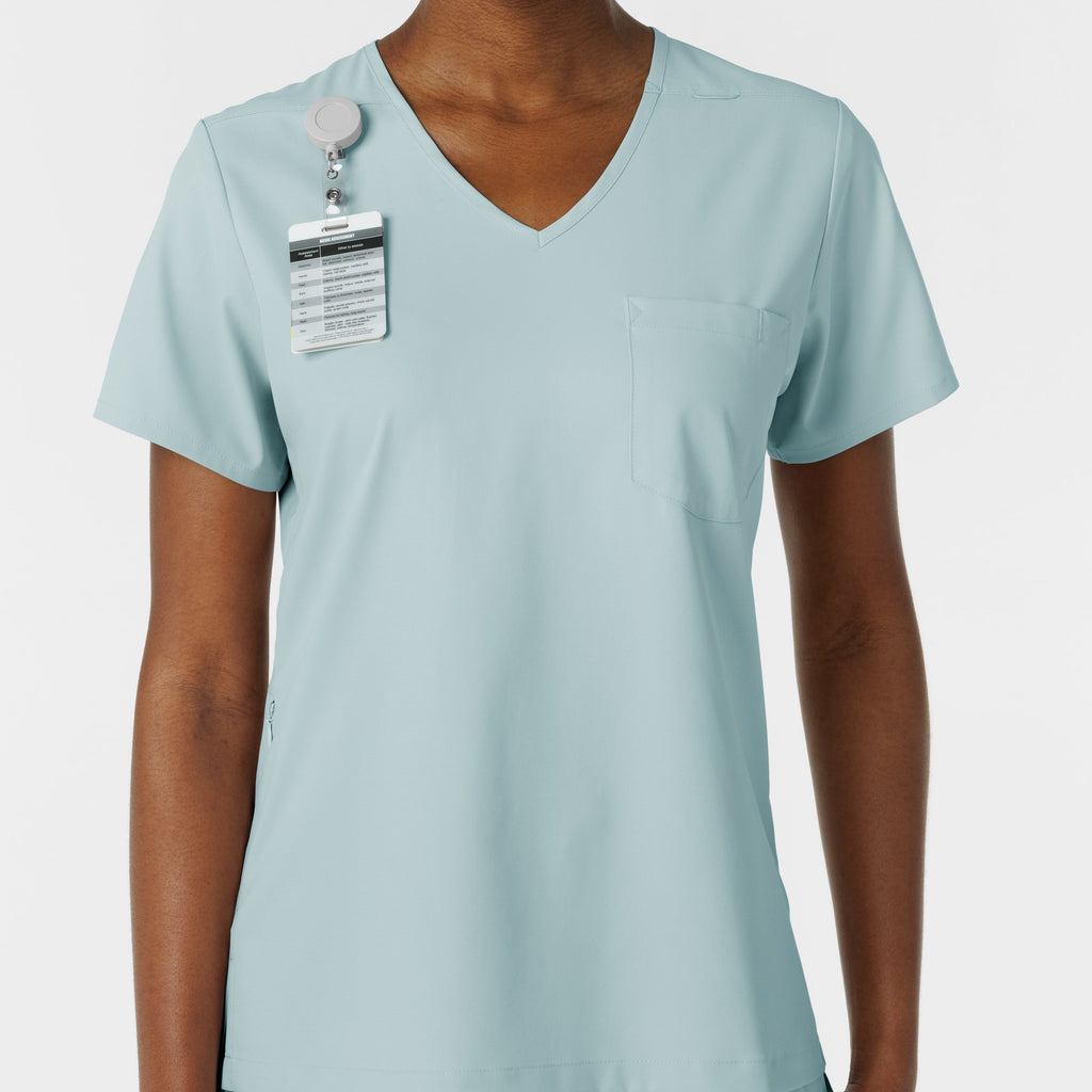 Boundless 6151 Tuck-In Scrub Top Sky Blue