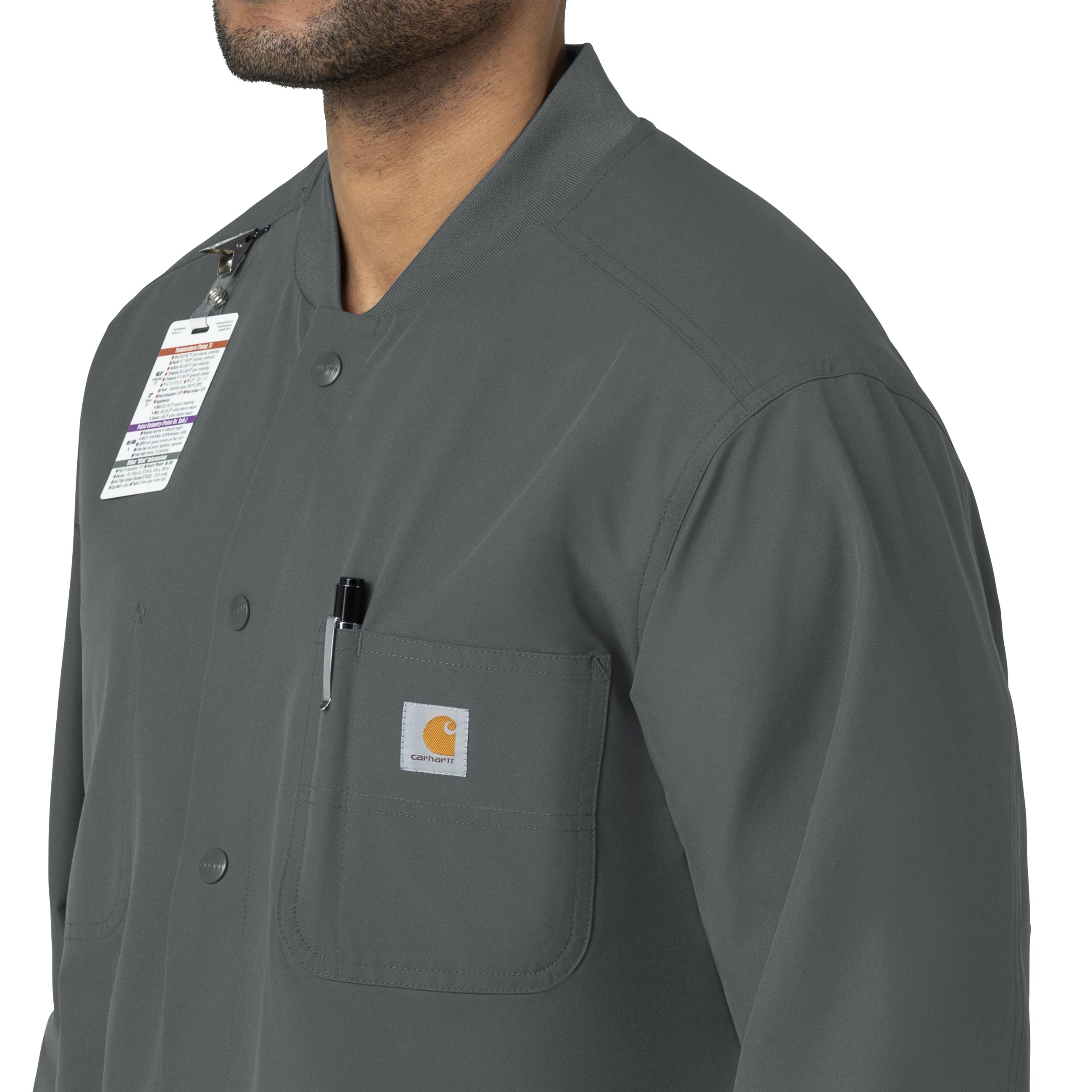 Force Essentials C85013 Unisex Chore Coat Pewter