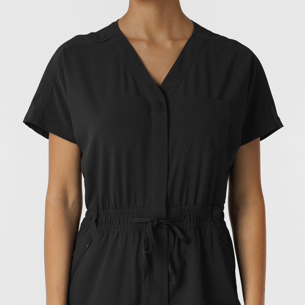 RENEW 3234 Cargo Jogger Scrub Jumpsuit Black