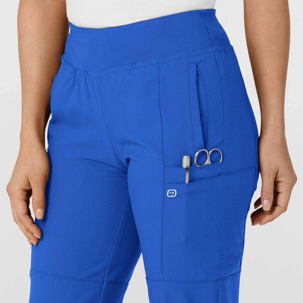 W123 5555 Comfort Waist Cargo Jogger Scrub Pants Royal