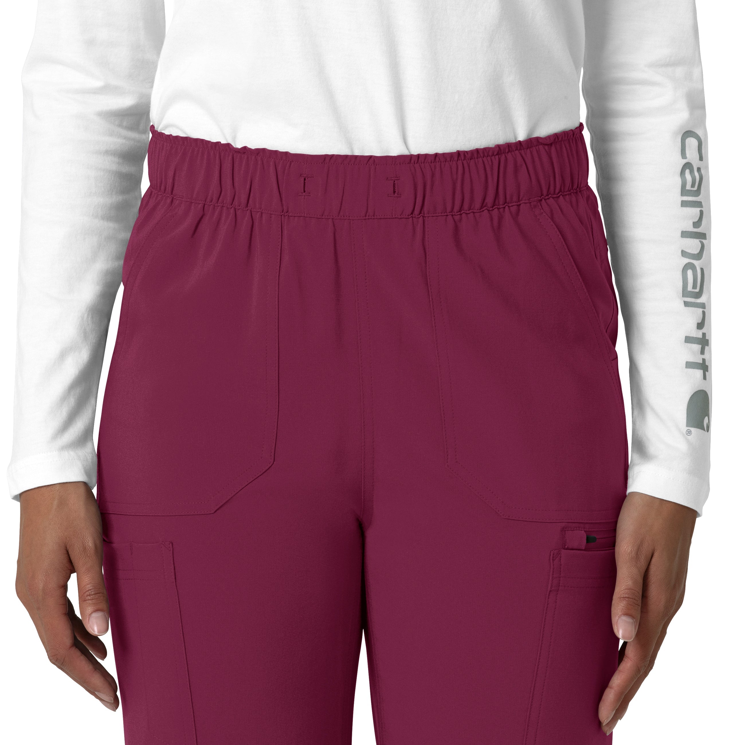Force Cross-Flex C53210 Straight Leg Cargo Scrub Pants Wine
