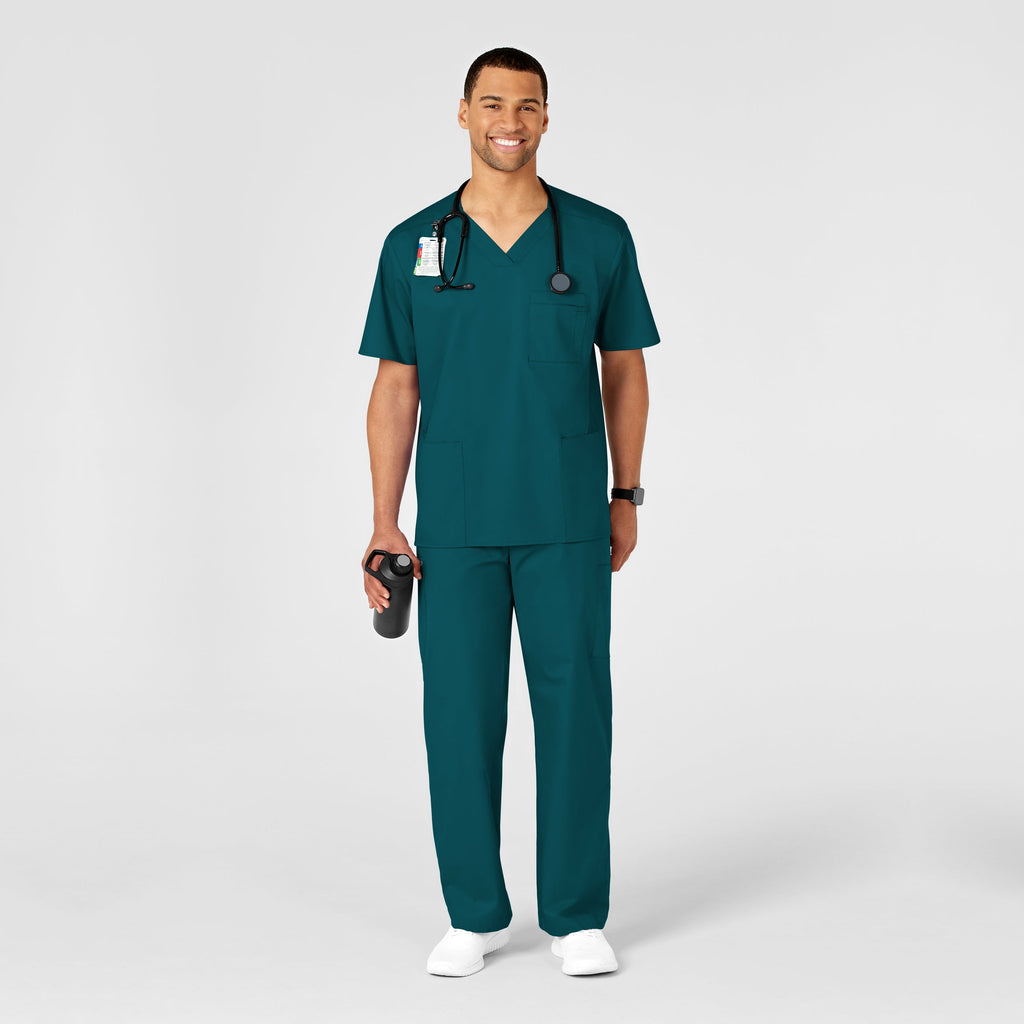 WonderWORK 503 Men's Cargo Scrub Pants Caribbean Blue