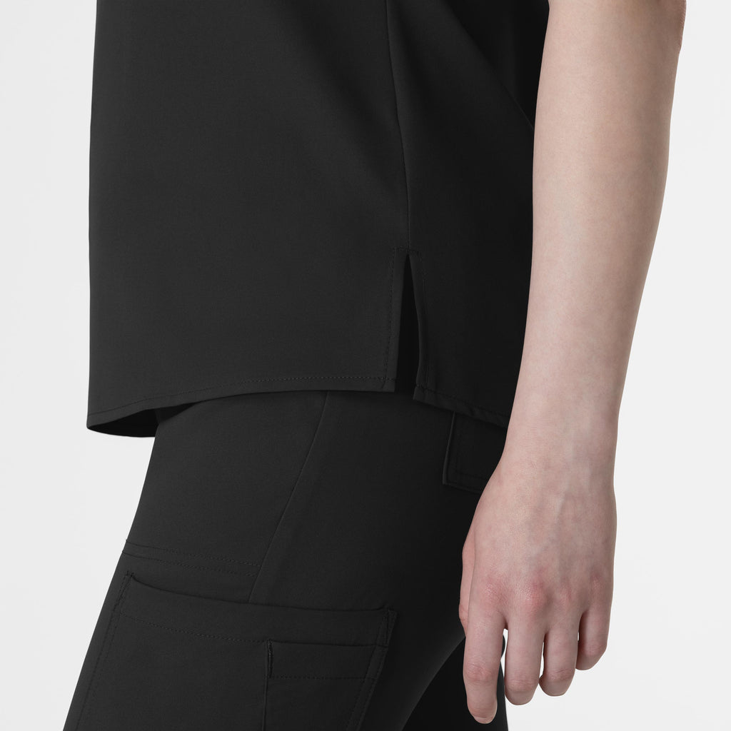 Thrive 6222 V-Neck Tuck-In Scrub Top Black