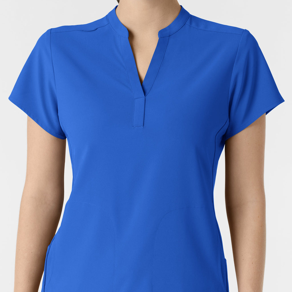 RENEW 6734 Mandarin Collar Scrub Top Royal