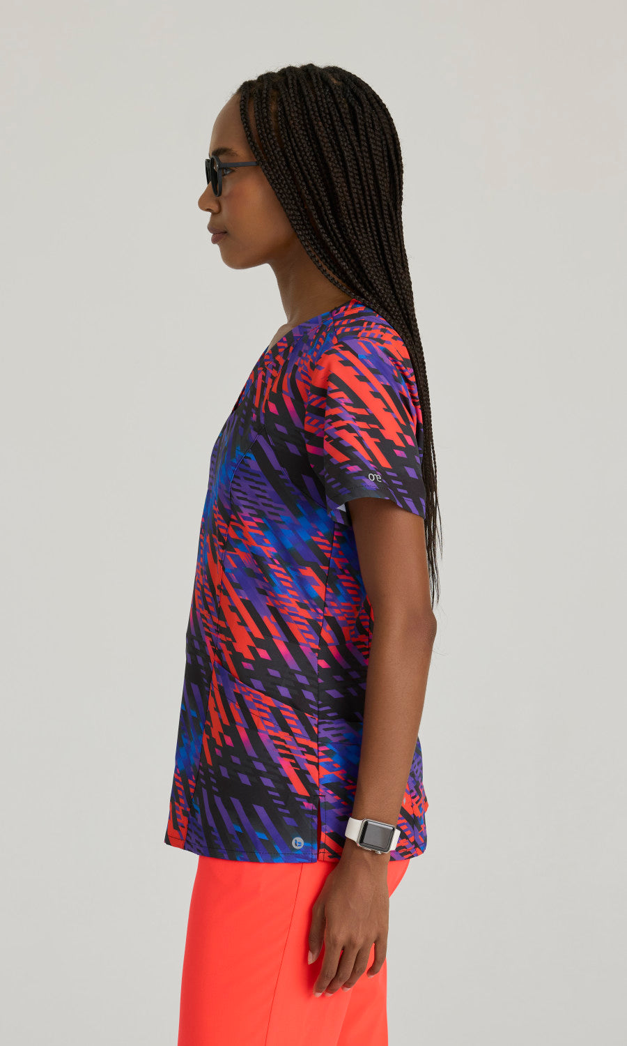 Barco One 5107 Thrive Print Scrub Top Radiant Prism