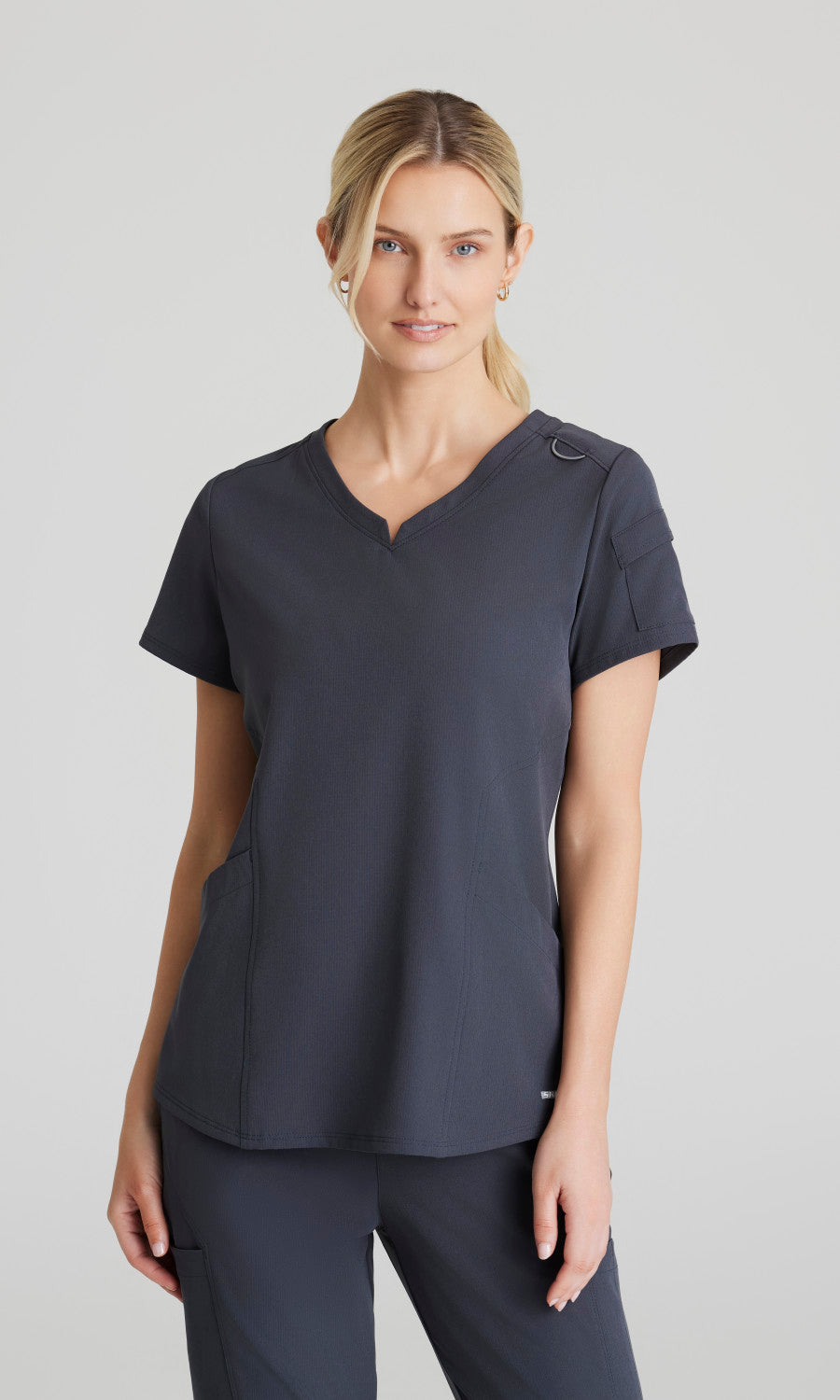 Skechers Vitality SKT225 Aura Scrub Top Pewter