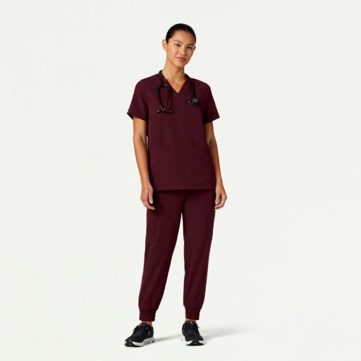 ULTRAlast W20002 Women's Neo Cargo Scrub Joggers Burgundy