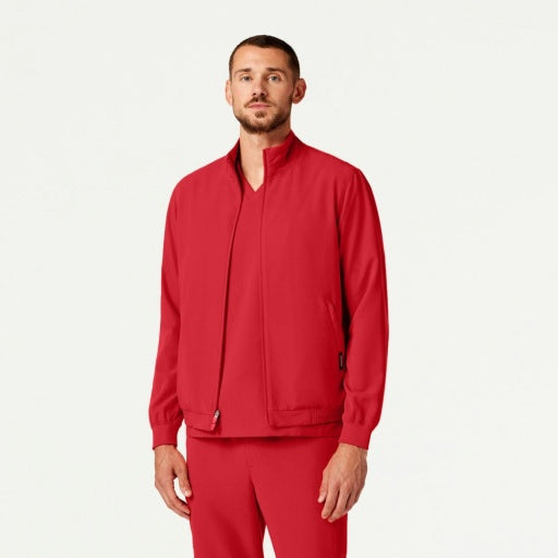 ULTRAlast M60001 Men's Wolfe 6-Pocket Scrub Jacket Brilliant Red